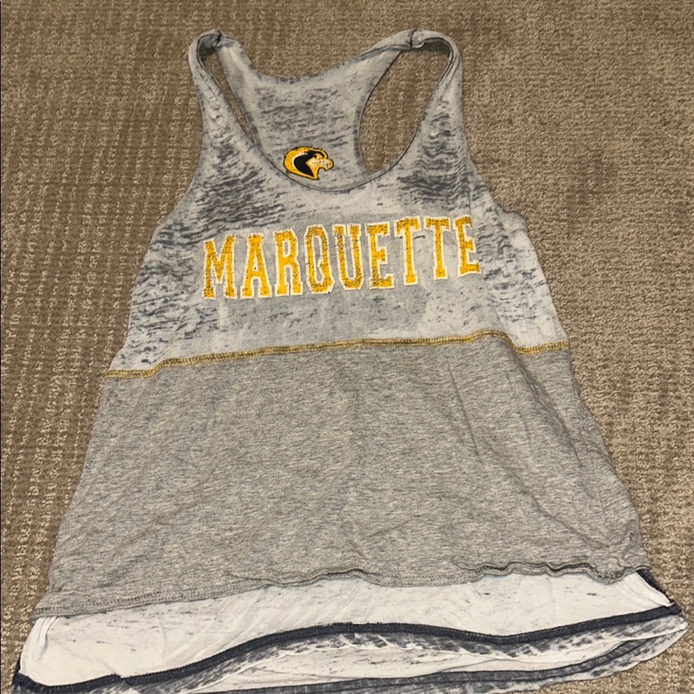 Marquette Gray and Yellow Tank Top
